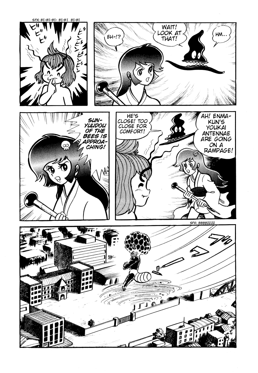 Dororon Enma-kun Chapter 6 page 37 - Chapter 6: The Bald Hive-Headed Bee Youkai