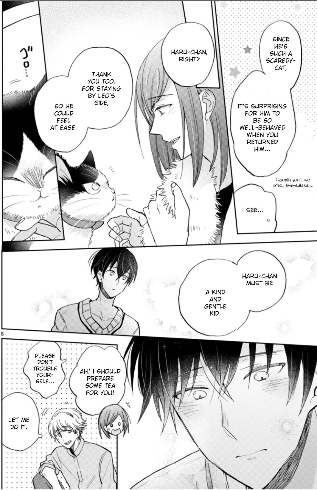 Doukyonin wa Hiza, Tokidoki, Atama no Ue. Chapter 18.1 page 13 - Chapter 18.1: Feelings that Connect