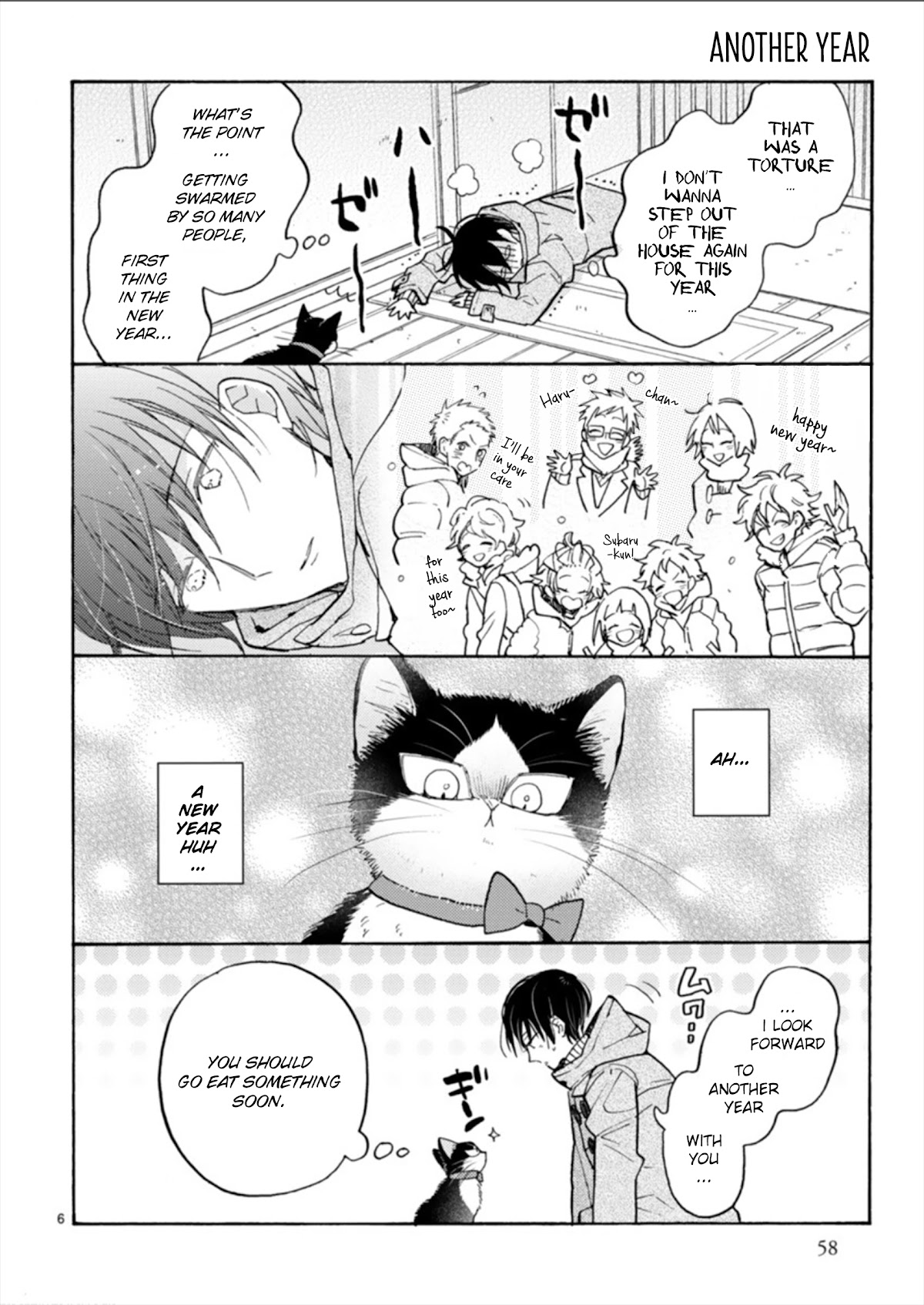 Doukyonin wa Hiza, Tokidoki, Atama no Ue. Chapter 18.3 page 6 - Chapter 18.3: New Year [4-Koma]