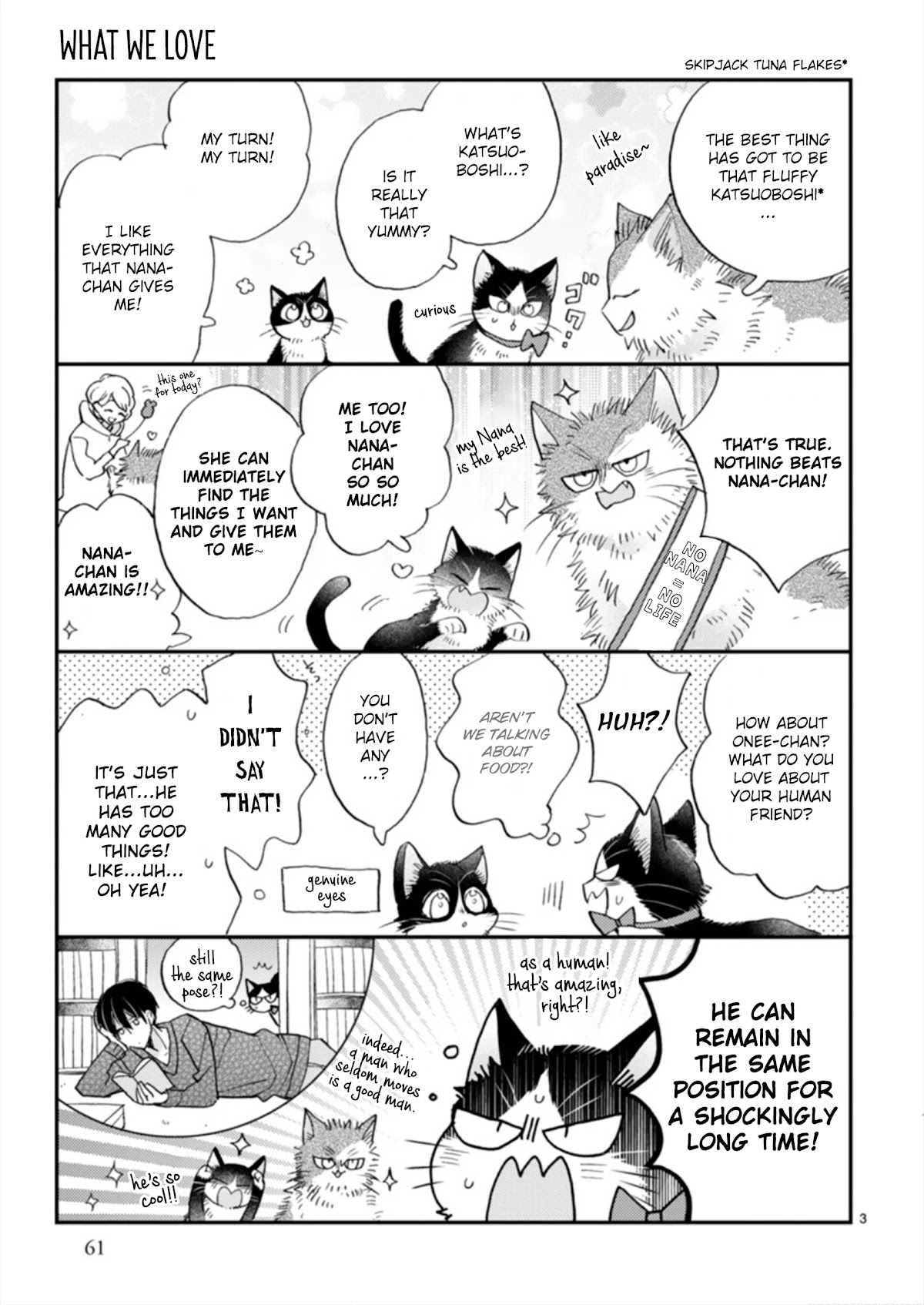 Doukyonin wa Hiza, Tokidoki, Atama no Ue. Chapter 18.4 page 3 - Chapter 18.4: Neko Day [4-Koma]