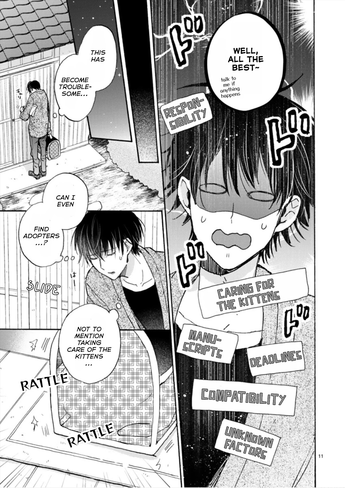 Doukyonin wa Hiza, Tokidoki, Atama no Ue. Chapter 19.1 page 11 - Chapter 19.1: A Sudden Visit ➀ [Subaru Edition]