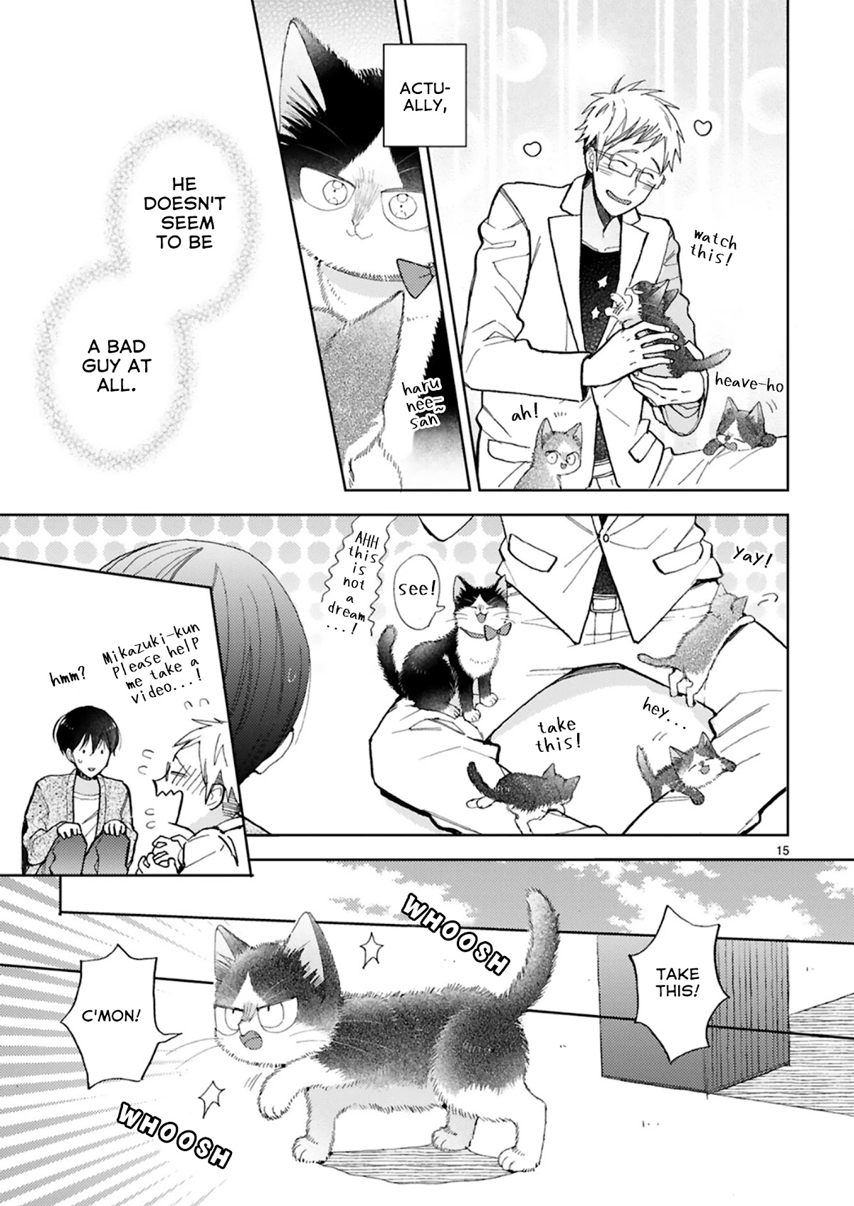 Doukyonin wa Hiza, Tokidoki, Atama no Ue. Chapter 20.2 page 15 - Chapter 20.2: Tiny Invaders [Haru Edition]