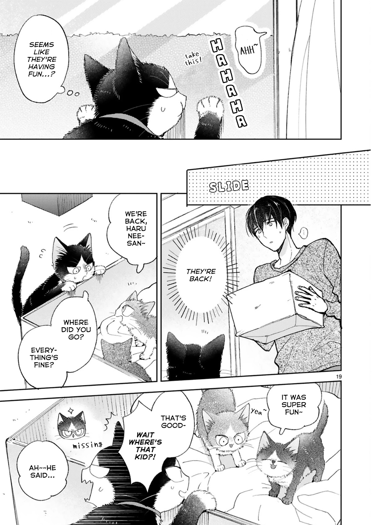 Doukyonin wa Hiza, Tokidoki, Atama no Ue. Chapter 20.2 page 19 - Chapter 20.2: Tiny Invaders [Haru Edition]