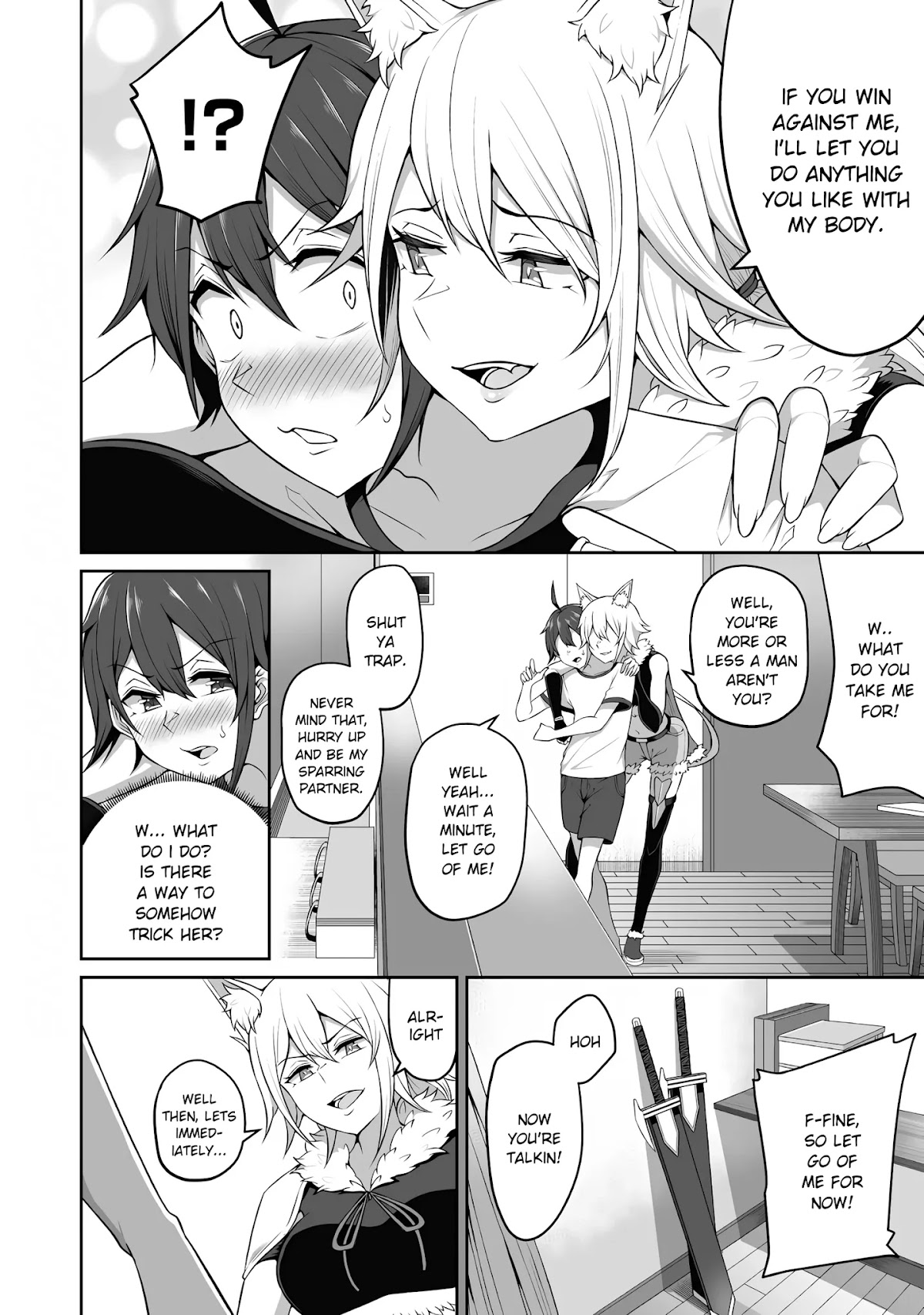 Douyara Boku no Hanayome wa Onna Kishidan na you de. Chapter 3 page 6 - Chapter 3: Female knight, stripping in a game!