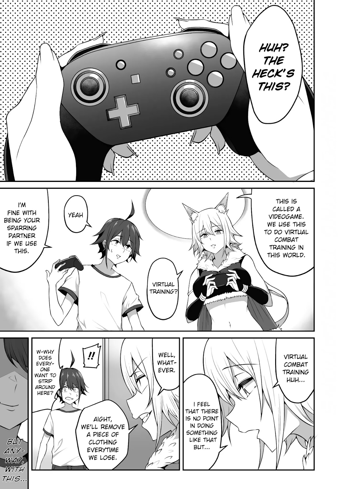 Douyara Boku no Hanayome wa Onna Kishidan na you de. Chapter 3 page 7 - Chapter 3: Female knight, stripping in a game!