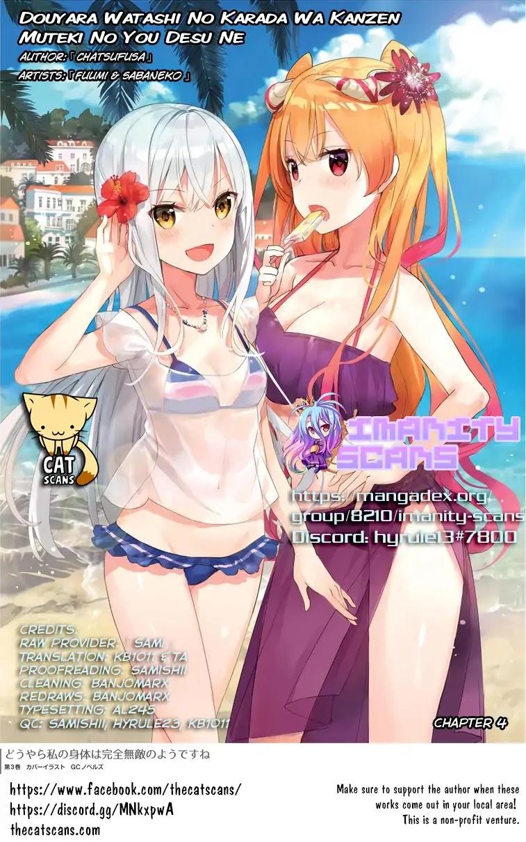 Douyara Watashi No Karada Wa Kanzen Muteki No You Desu Ne Chapter 4 page 1 - Chapter 4