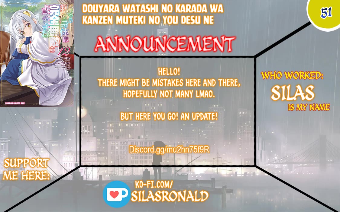 Douyara Watashi No Karada Wa Kanzen Muteki No You Desu Ne Chapter 51 page 1 - Chapter 51