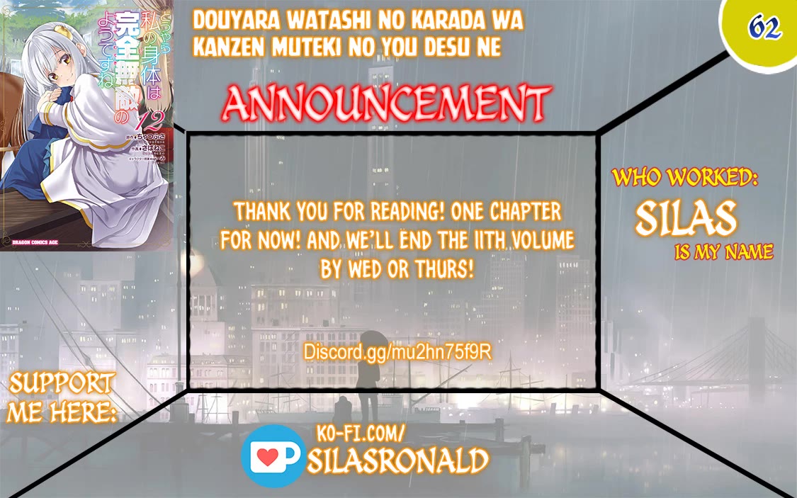 Douyara Watashi No Karada Wa Kanzen Muteki No You Desu Ne Chapter 62 page 1 - Chapter 62