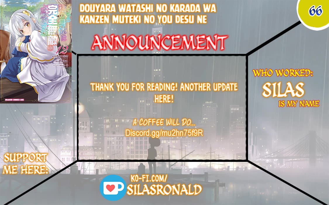 Douyara Watashi No Karada Wa Kanzen Muteki No You Desu Ne Chapter 66 page 1 - Chapter 66