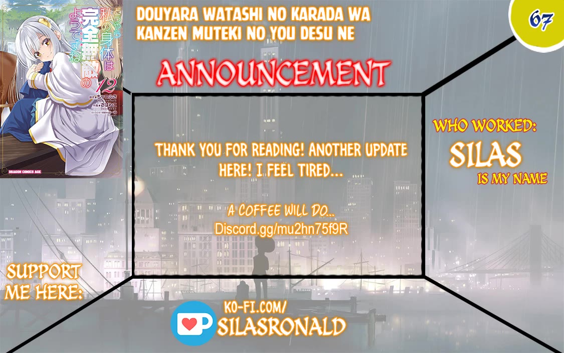 Douyara Watashi No Karada Wa Kanzen Muteki No You Desu Ne Chapter 67 page 1 - Chapter 67