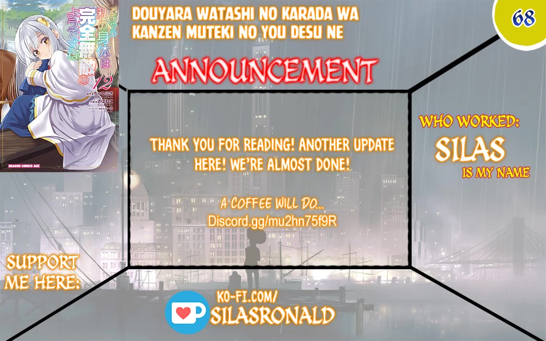 Douyara Watashi No Karada Wa Kanzen Muteki No You Desu Ne Chapter 68 page 1 - Chapter 68