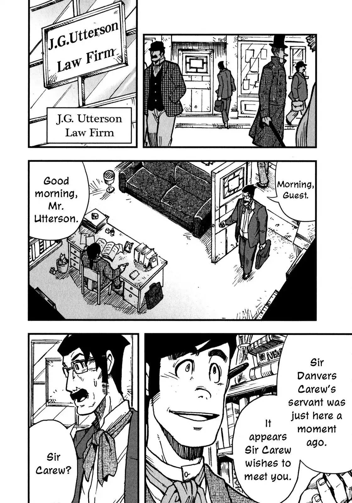 Dr. Jekyll and Mr. Hyde Chapter 2 page 5 - Chapter 2: Mr. Utterson and Sir Carew