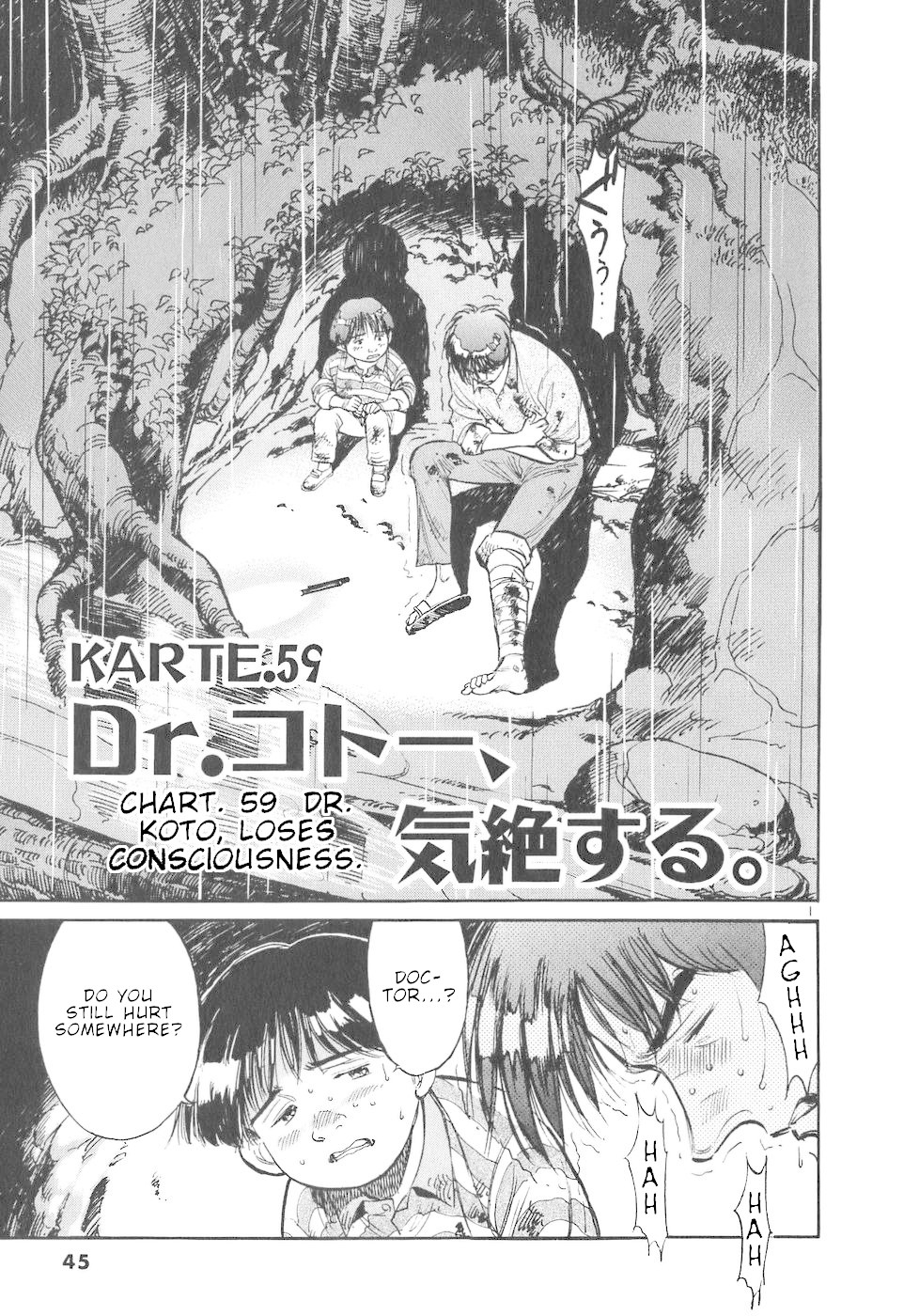 Dr. Koto Shinryoujo Chapter 59 page 1 - Chapter 59: Dr. Koto Loses Consciousness