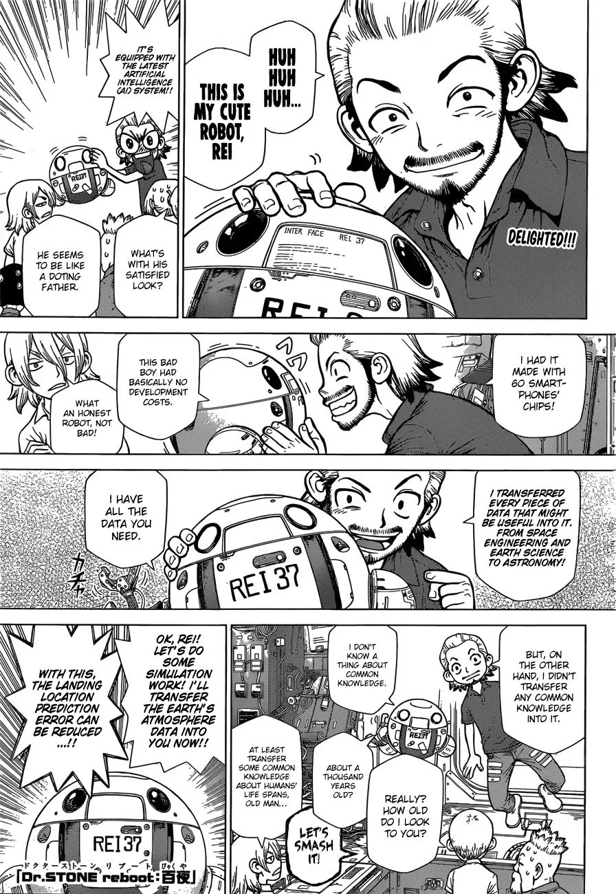 Dr. Stone Reboot: Byakuya Chapter 3 page 1 - Chapter 3: Z=3: The Universe is Ours