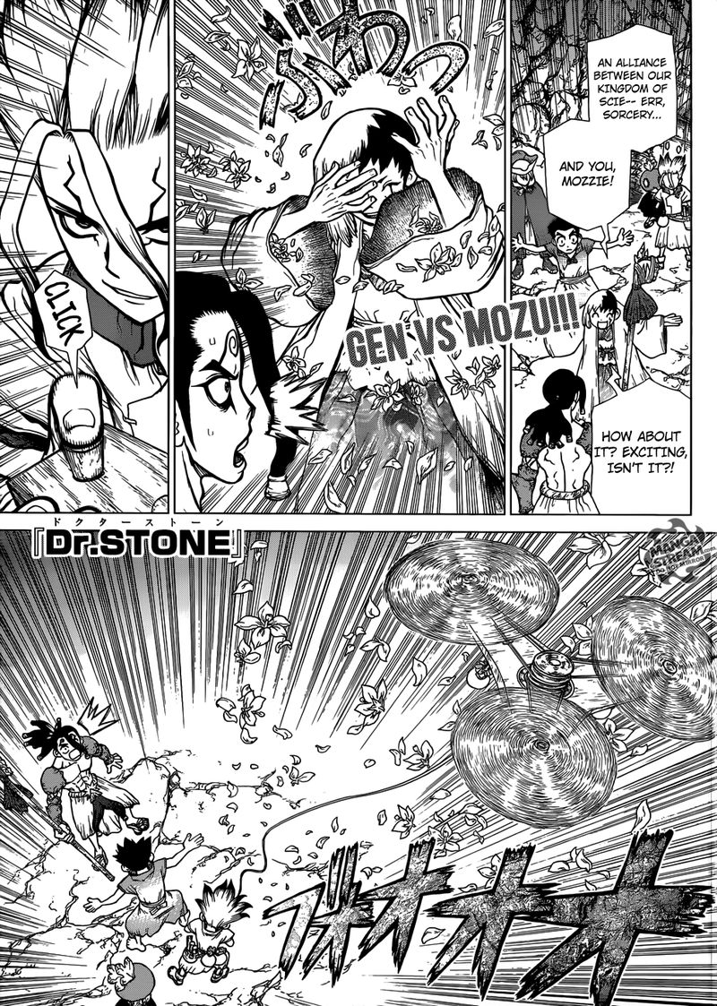 Dr. Stone Chapter 123 page 1 - Chapter 123: Brain-Battle Gambit