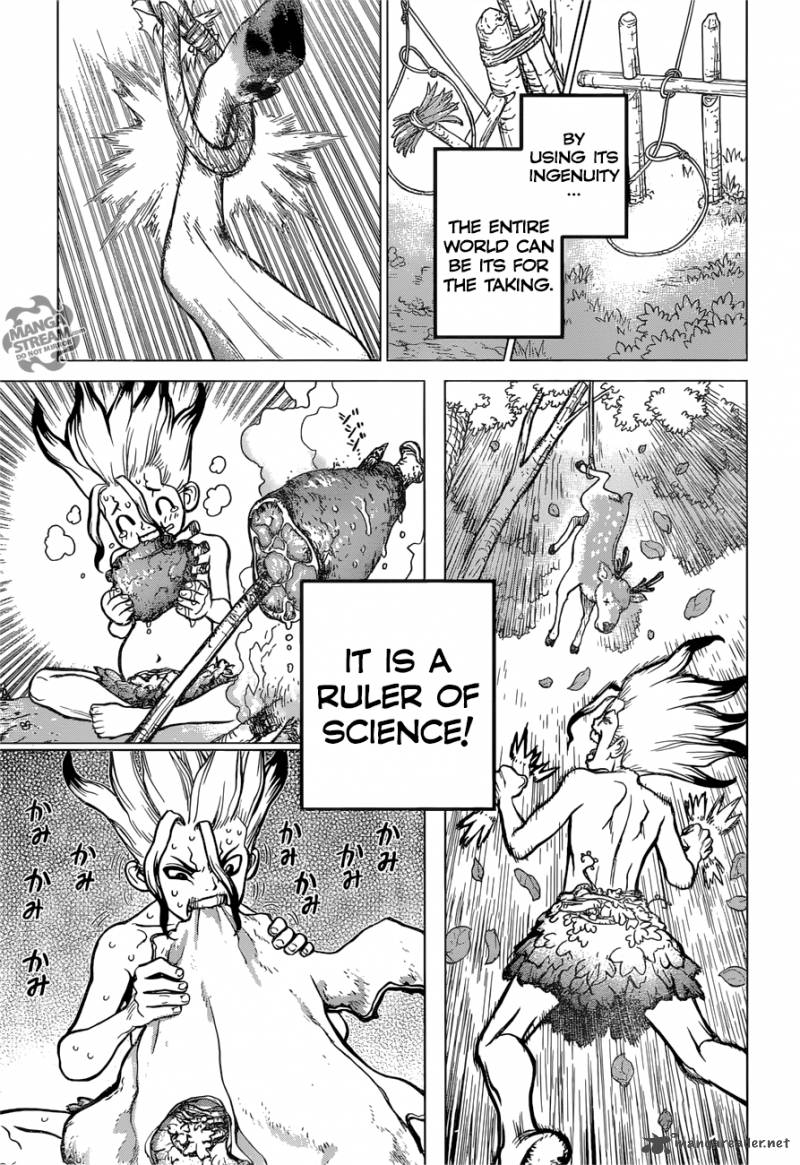 Dr. Stone Chapter 13 page 17 - Chapter 13: Part 1: Stone World: The Beginning