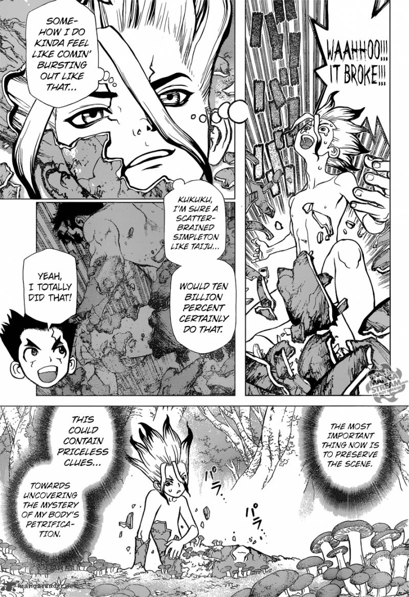 Dr. Stone Chapter 13 page 3 - Chapter 13: Part 1: Stone World: The Beginning