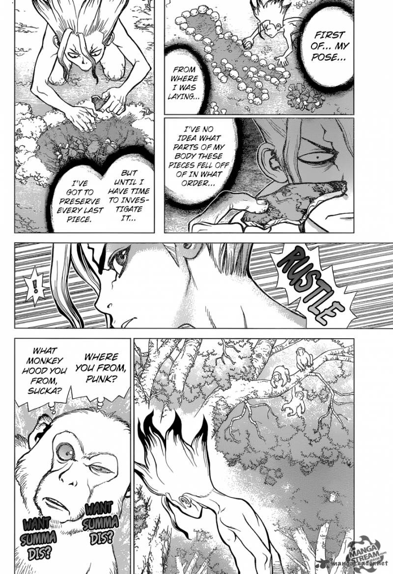 Dr. Stone Chapter 13 page 4 - Chapter 13: Part 1: Stone World: The Beginning