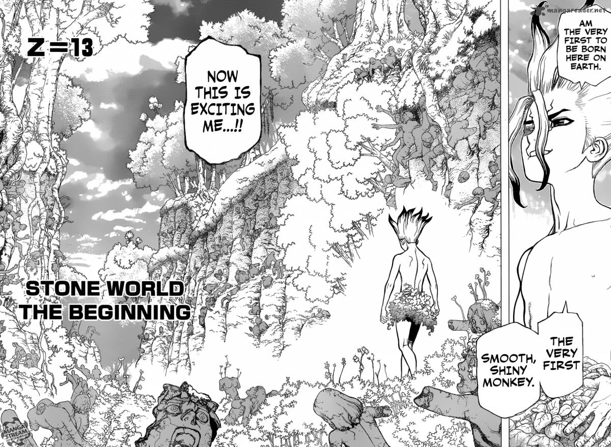 Dr. Stone Chapter 13 page 6 - Chapter 13: Part 1: Stone World: The Beginning