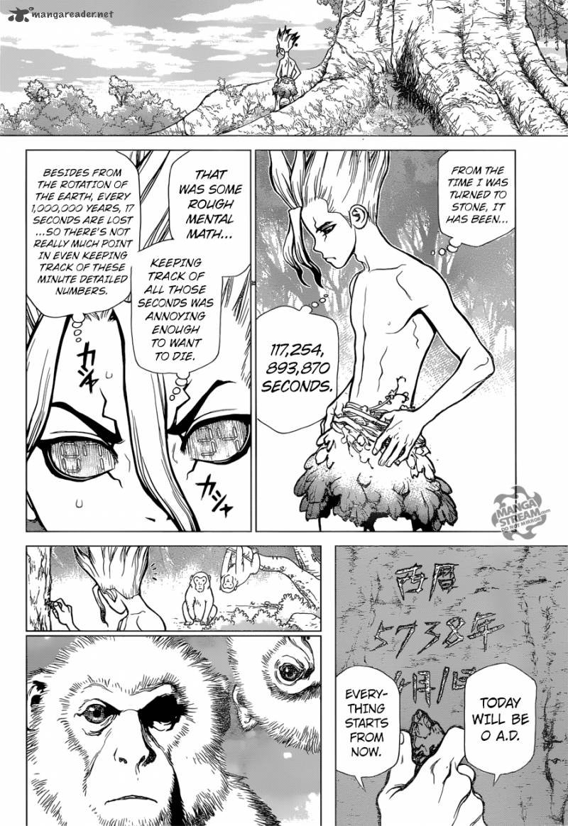 Dr. Stone Chapter 13 page 7 - Chapter 13: Part 1: Stone World: The Beginning