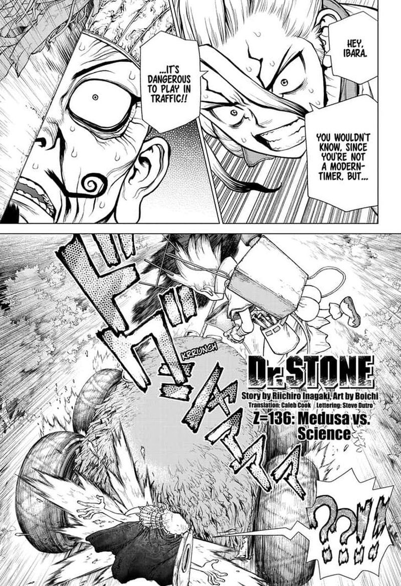 Dr. Stone Chapter 136 page 1 - Chapter 136: Medusa vs. Science