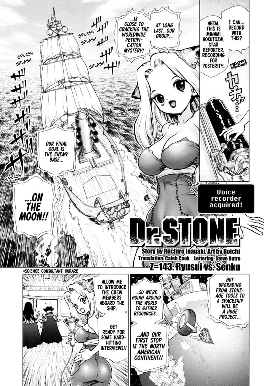 Dr. Stone Chapter 143 page 1 - Chapter 143: Ryusui vs. Senku