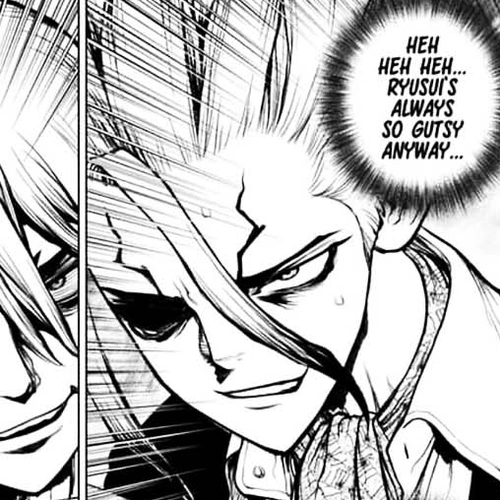 Dr. Stone Chapter 144: Ryusui & Gen vs. Senku & Kohaku cover