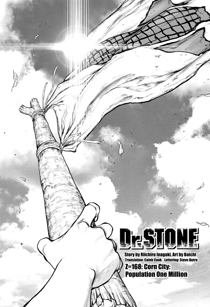 Dr. Stone Chapter 168 page 1 - Chapter 168: Corn City: Population One Million