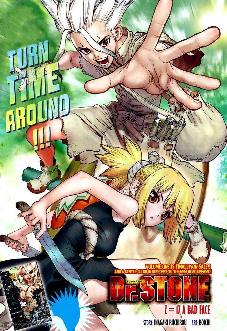 Dr. Stone Chapter 17 page 1 - Chapter 17: Nasty Looks