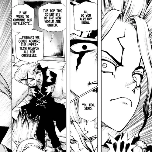 Dr. Stone Chapter 170: Staring Up at the Same Moon cover