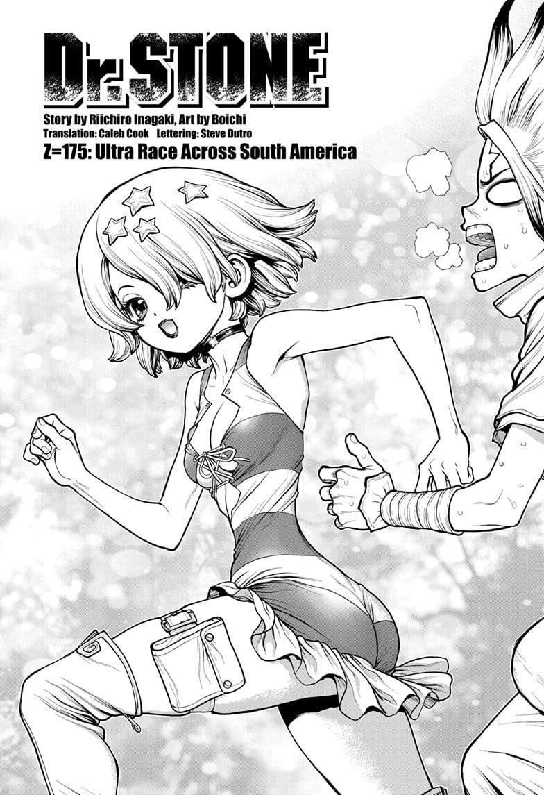 Dr. Stone Chapter 175 page 1 - Chapter 175: Ultra Race Across South America