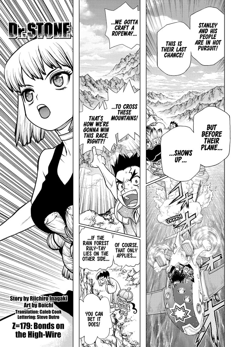 Dr. Stone Chapter 179 page 1 - Chapter 179: Bonds on the High-Wire