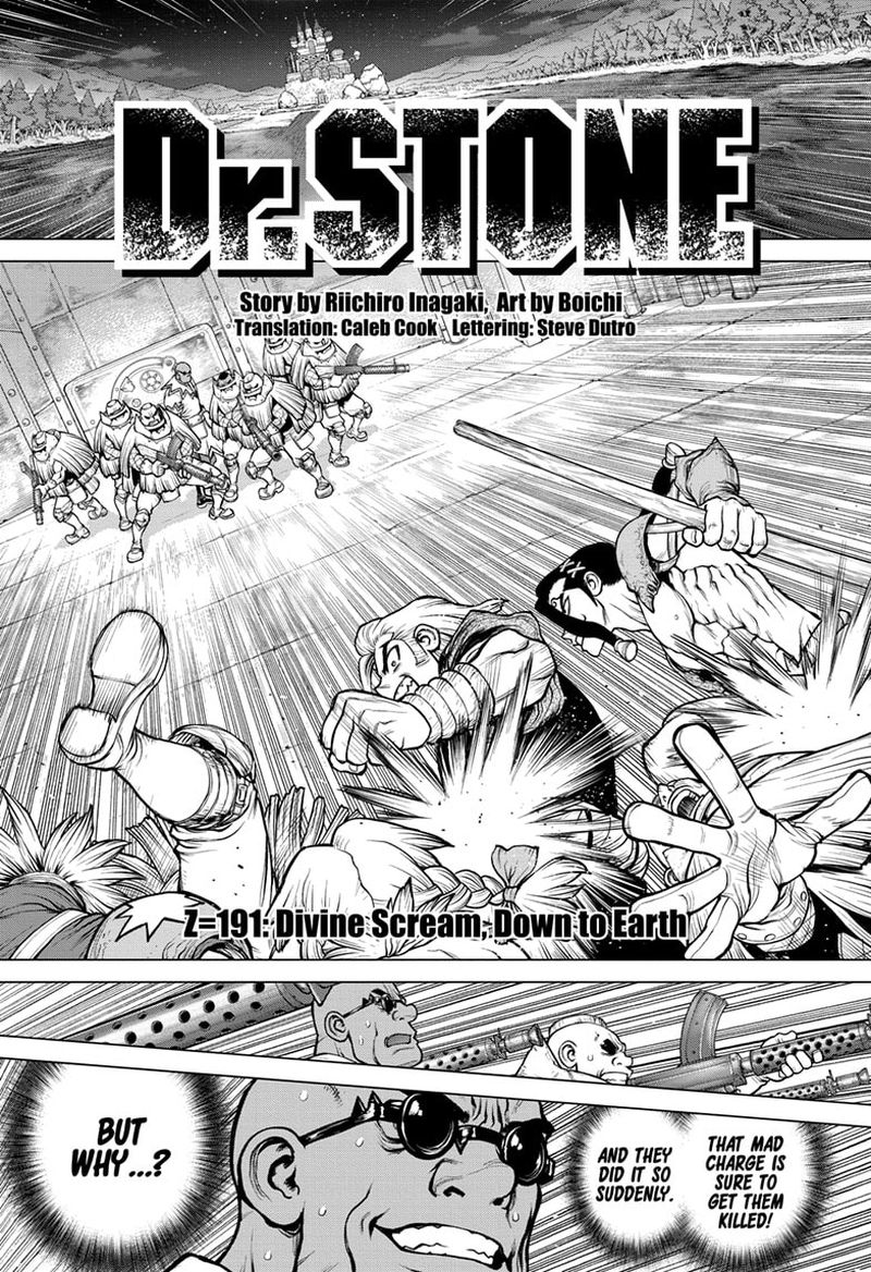Dr. Stone Chapter 191 page 1 - Chapter 191: Divine Scream, Down to Earth