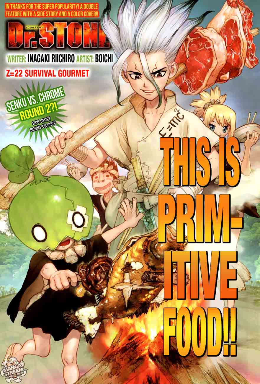 Dr. Stone Chapter 22 page 1 - Chapter 22: Survival Gourmet