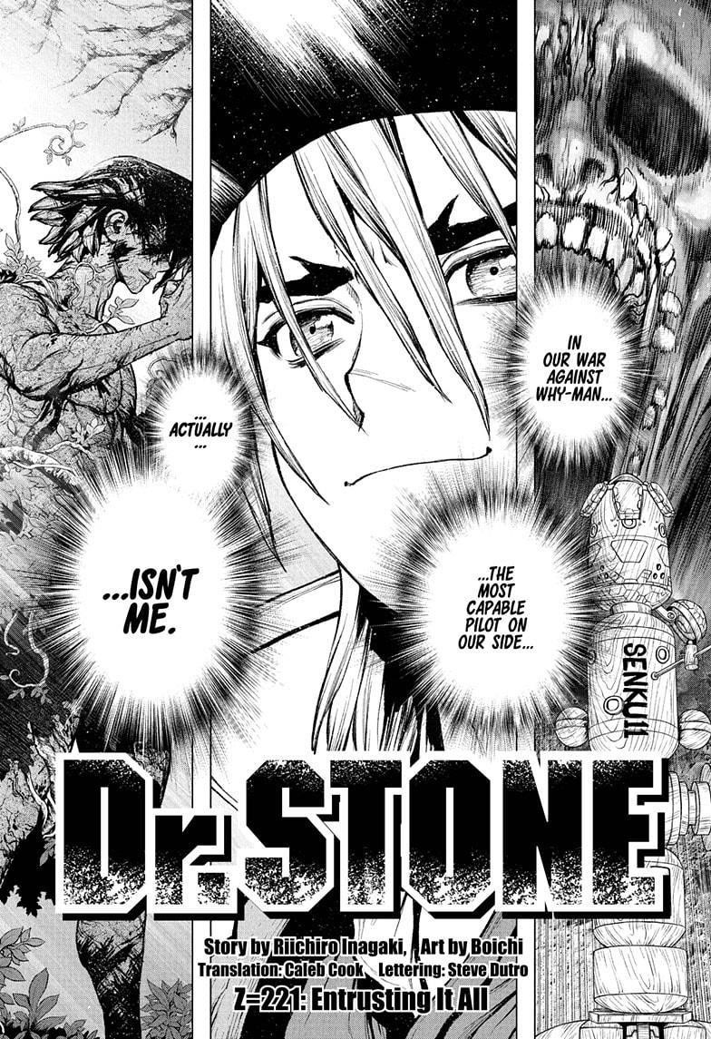 Dr. Stone Chapter 221 page 1 - Chapter 221: Entrusting It All