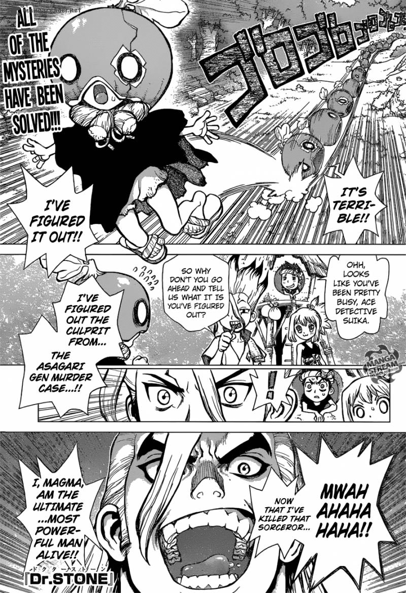 Dr. Stone Chapter 27 page 1 - Chapter 27: A Certain Scientist's Wish