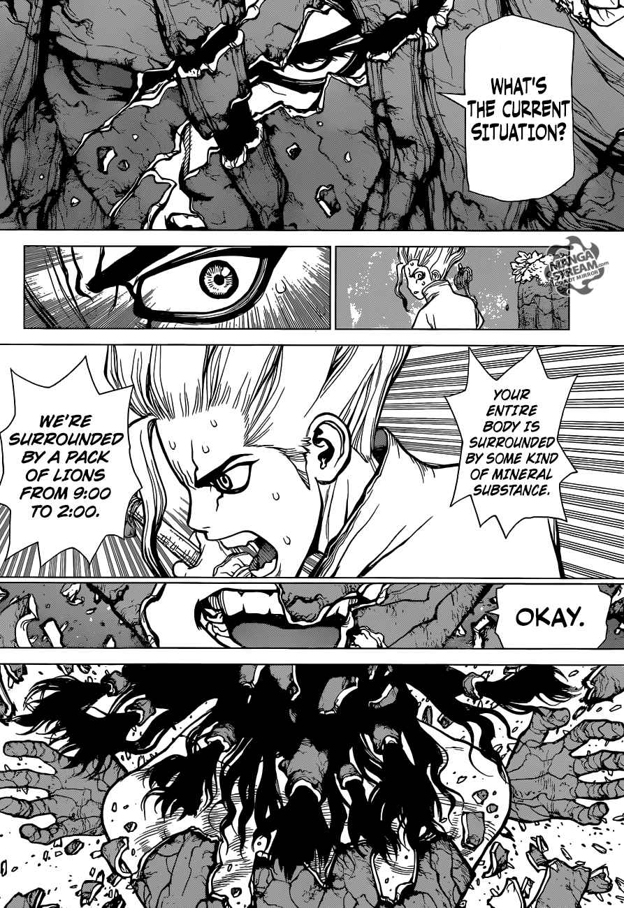 Dr. Stone Chapter 3 page 15 - Chapter 3: King of The Stone World
