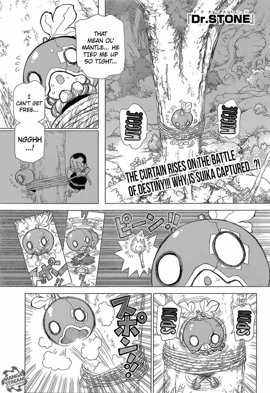 Dr. Stone Chapter 35 page 1 - Chapter 35: The Masked Warrior