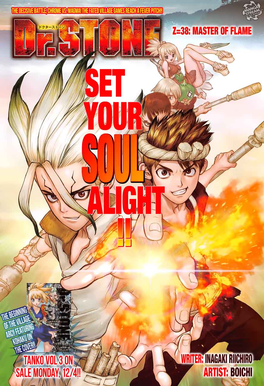 Dr. Stone Chapter 38 page 1 - Chapter 38: Master of Flame