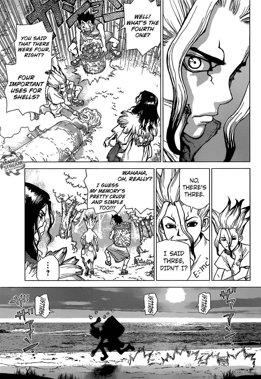 Dr. Stone Chapter 4 page 12 - Chapter 4: Pure White Seashells