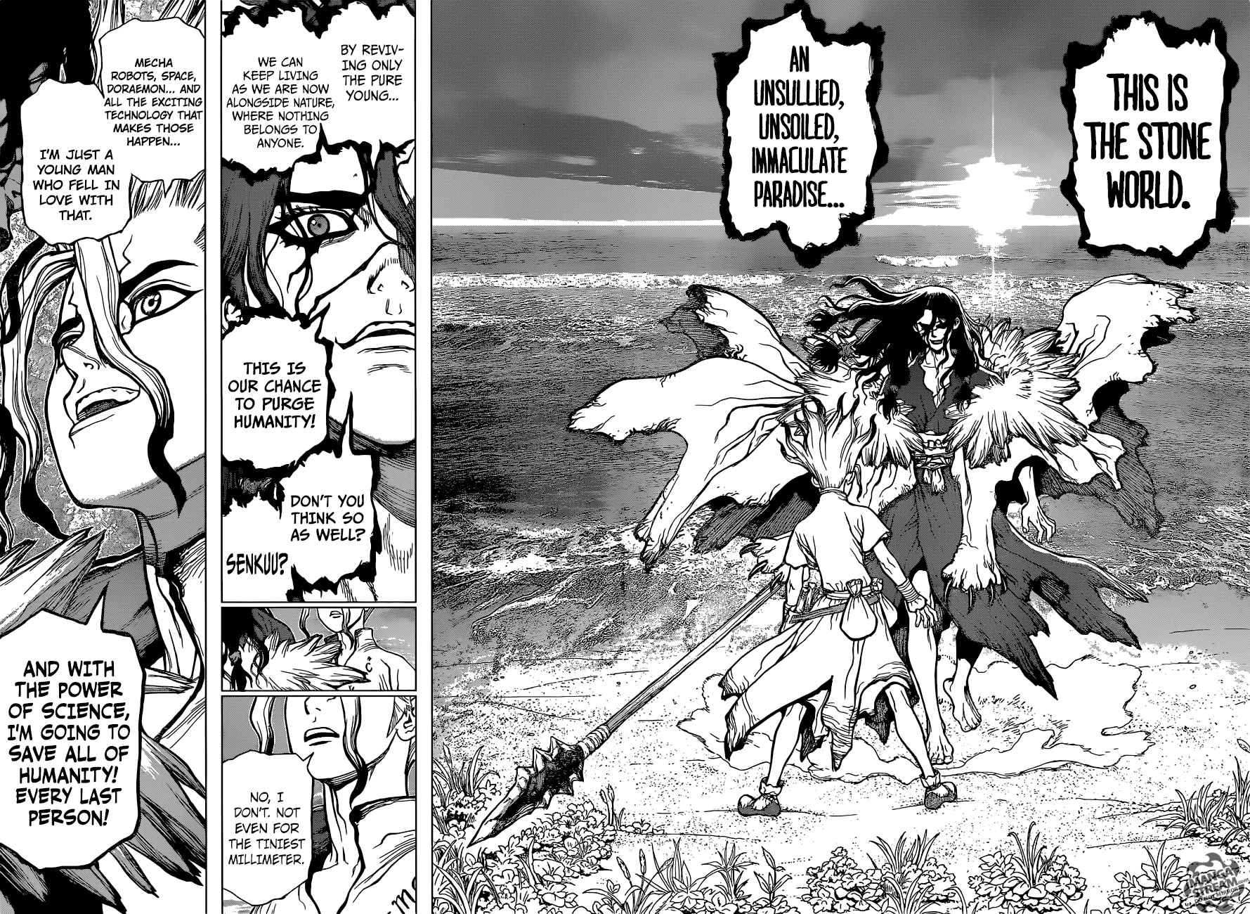 Dr. Stone Chapter 4 page 15 - Chapter 4: Pure White Seashells