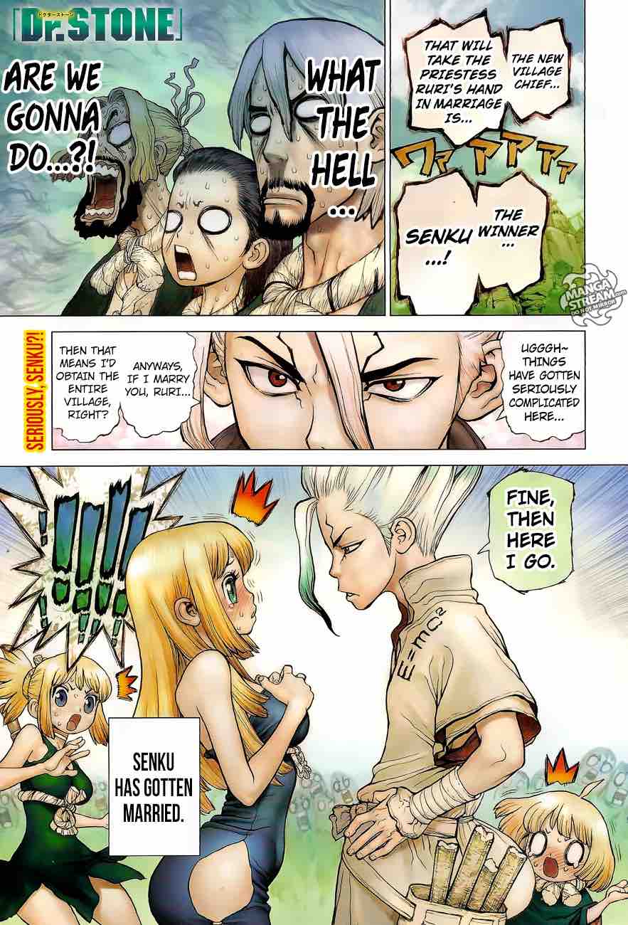 Dr. Stone Chapter 40 page 1 - Chapter 40: Two Million Years in the Making