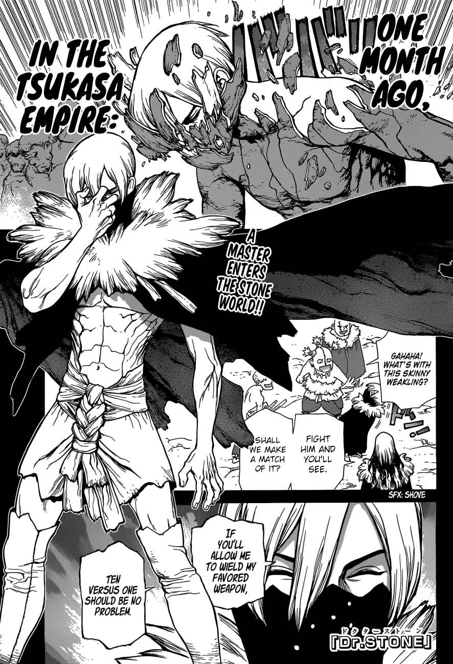 Dr. Stone Chapter 50 page 1 - Chapter 50: Humanity's Greatest Weapon
