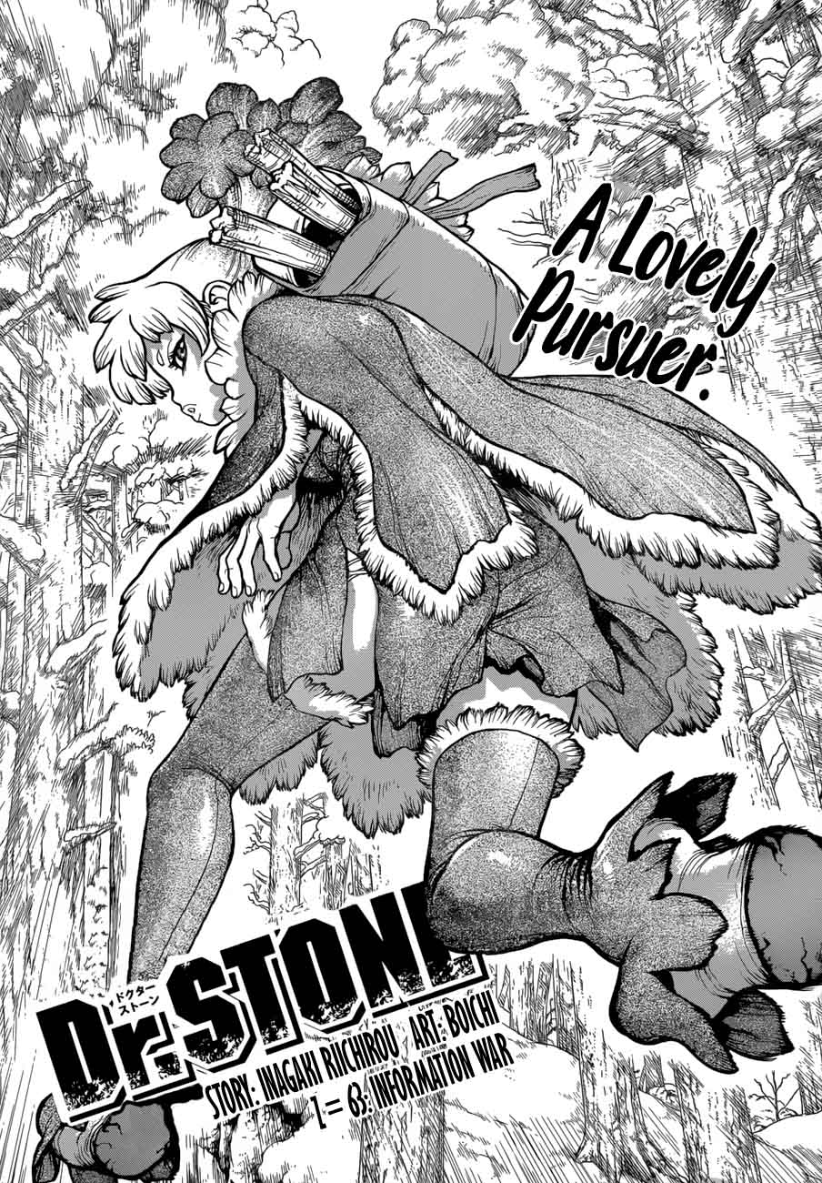 Dr. Stone Chapter 63 page 1 - Chapter 63: Information Warfare