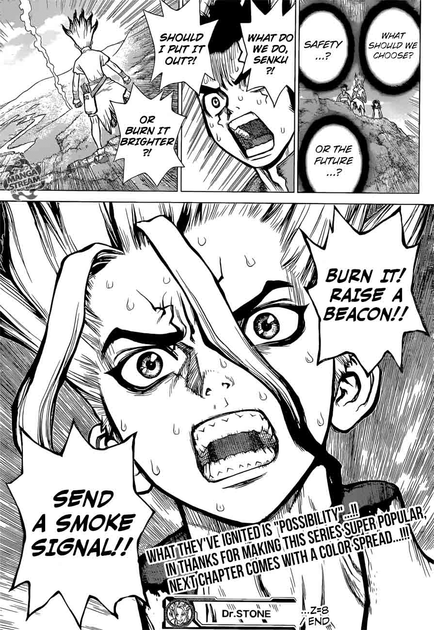 Dr. Stone Chapter 8 page 17 - Chapter 8: Raise the Smoke Signal