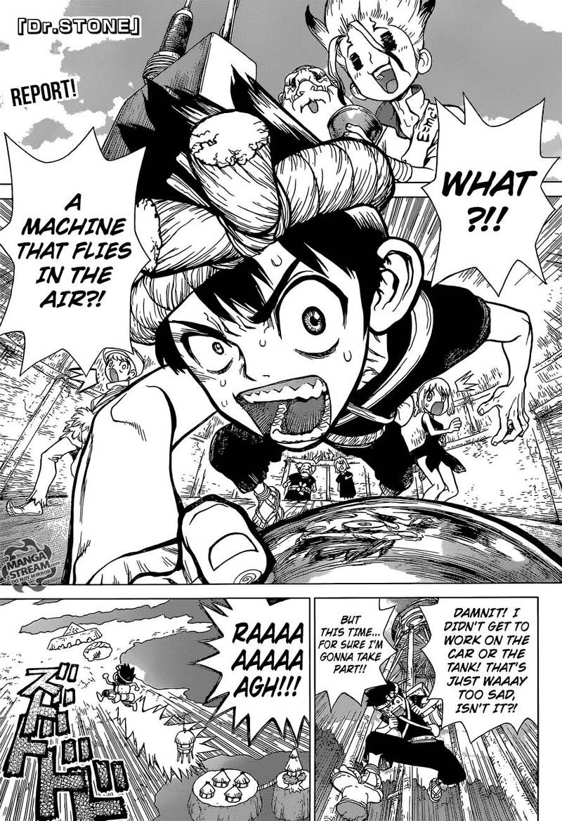Dr. Stone Chapter 88 page 1 - Chapter 88: Wings of Humanity