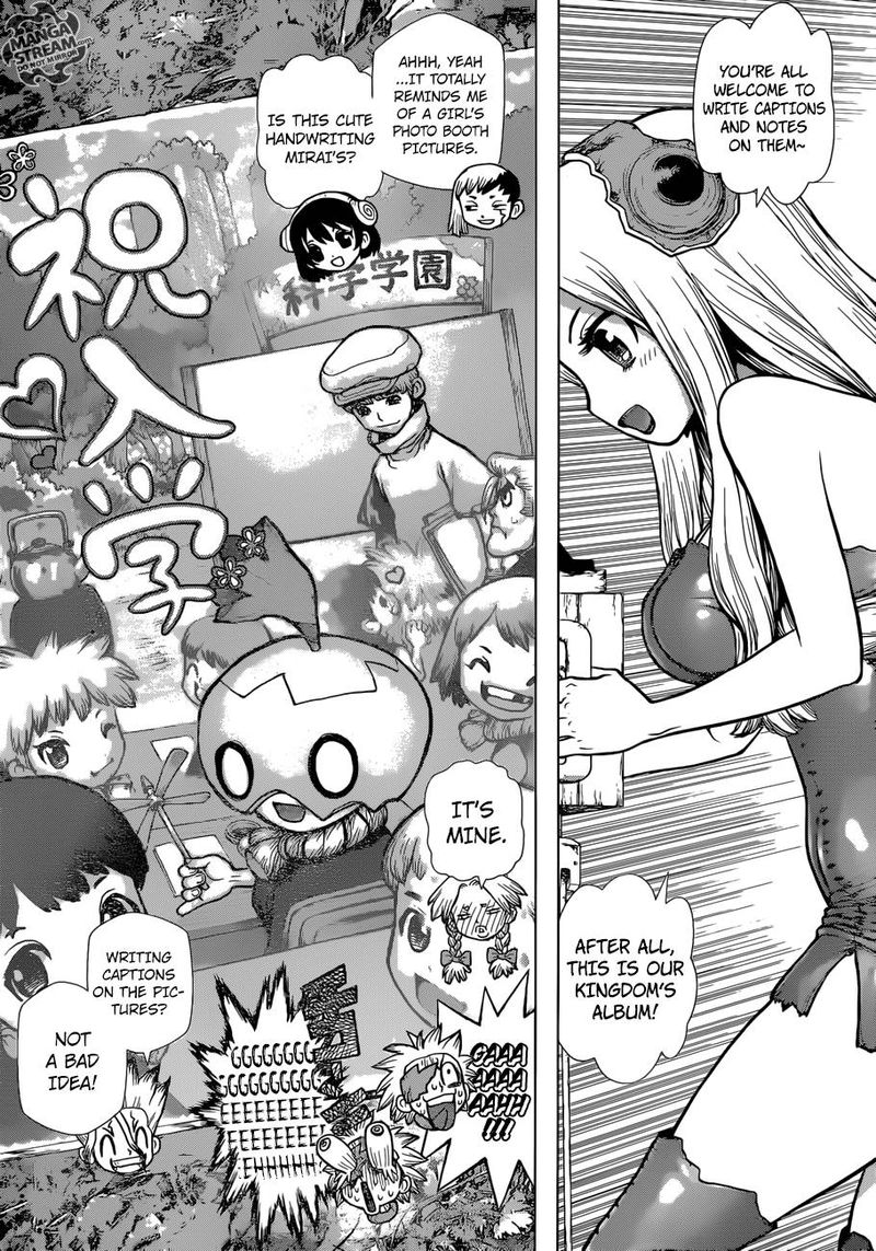 Dr. Stone Chapter 99 page 7 - Chapter 99: Kingdom of Science Photo Journal