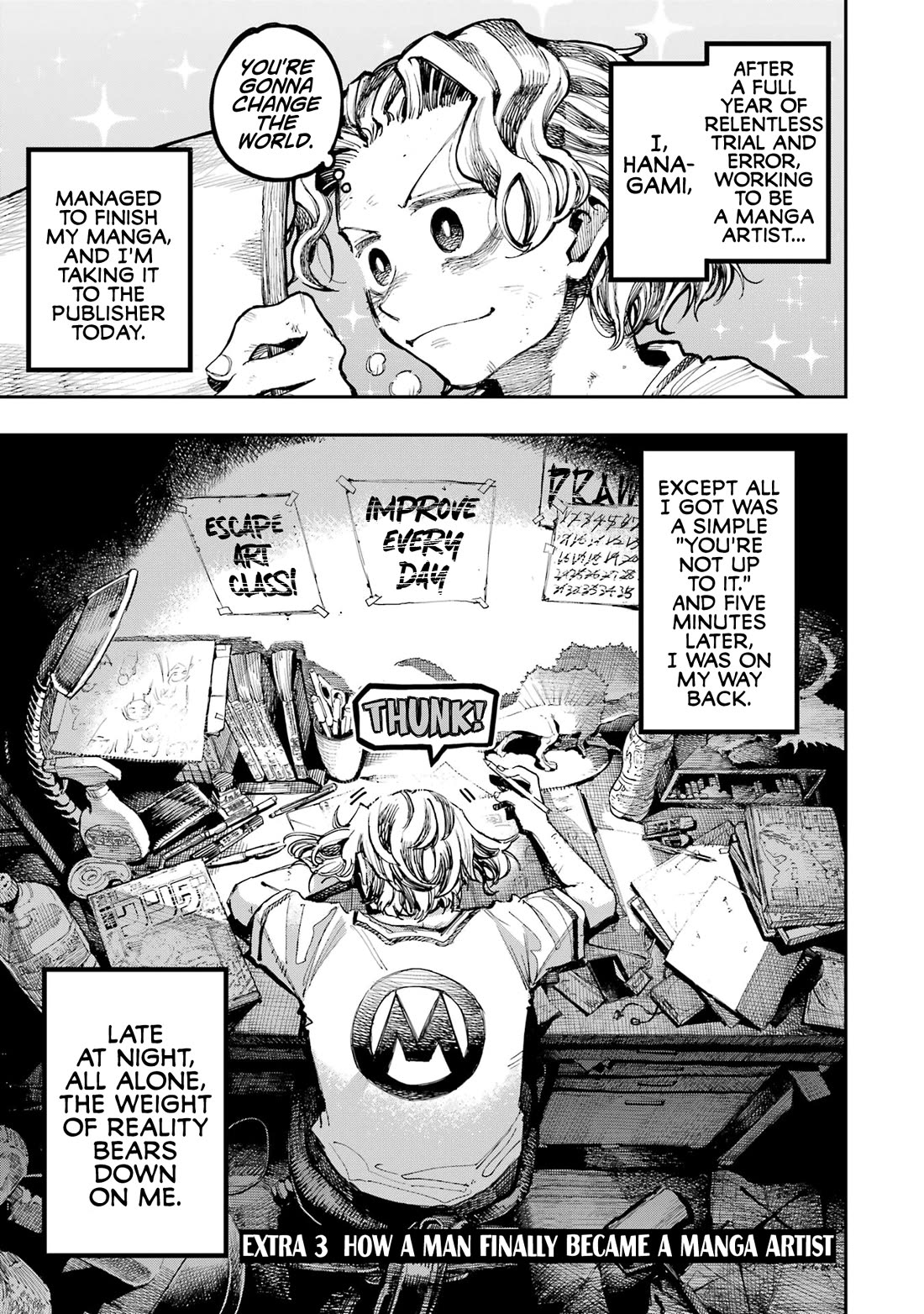 Dragon and Chameleon Chapter 25.1 page 1 - Chapter 25.1: How a Man Finally Became a Manga Artist