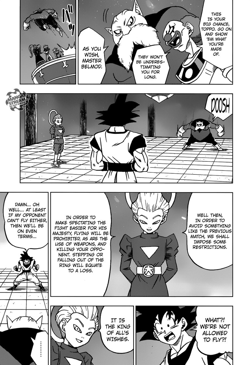 Dragon Ball Chou Chapter 29 page 22 - Chapter 29 : The 11th Universe's God of Destruction Candidate, Toppo