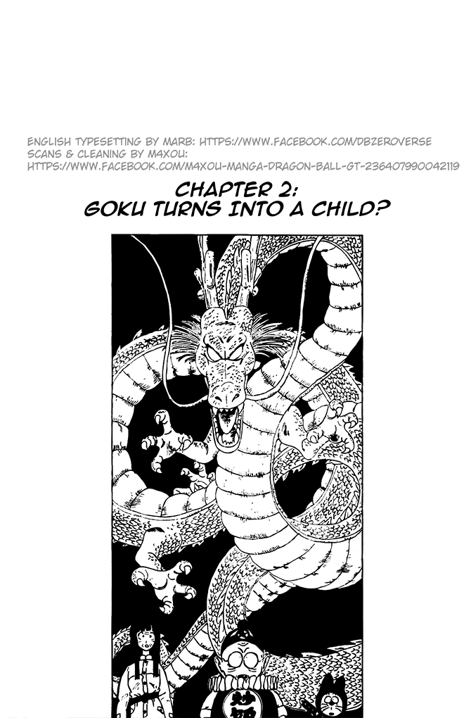 Dragon Ball GT Chapter 2 page 1 - Chapter 2: Goku Turns Into a Child?